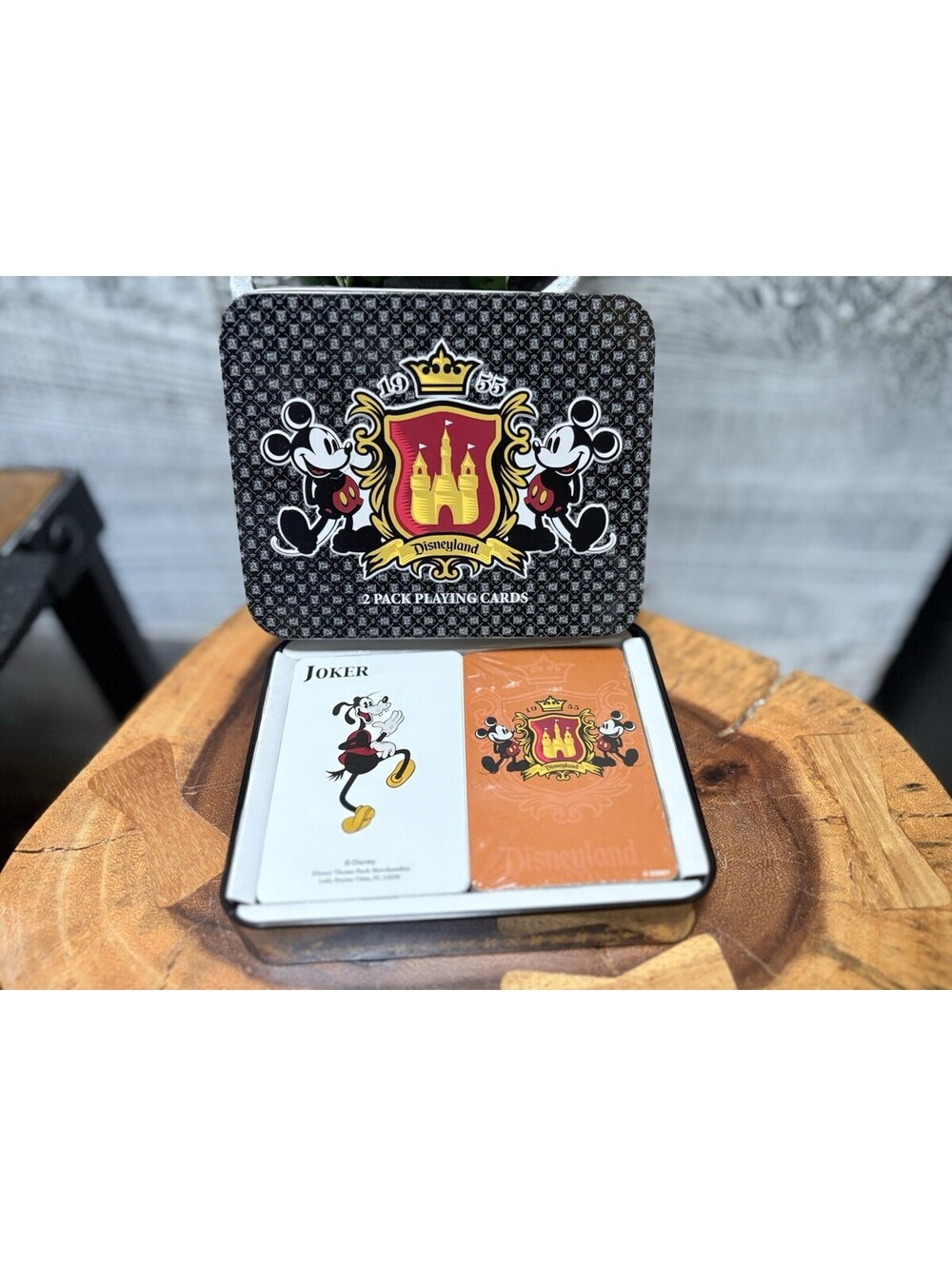 Disneyland | 2-Pack Playing Card Decks in Collectible Tin Box Mickey Souvenir